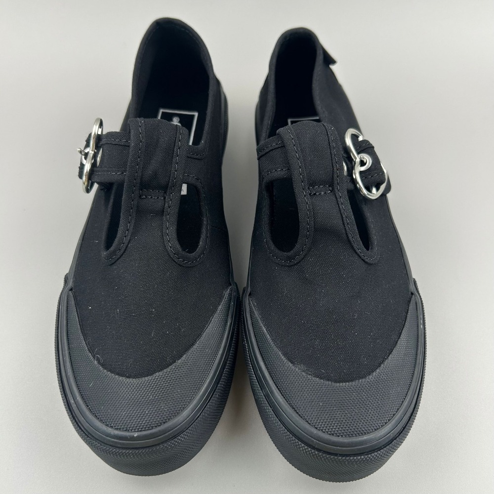Vans Style 93 Mary Jane Women Size 8 Black Canvas Heart Buckle Shoes NEW - Picture 3 of 6